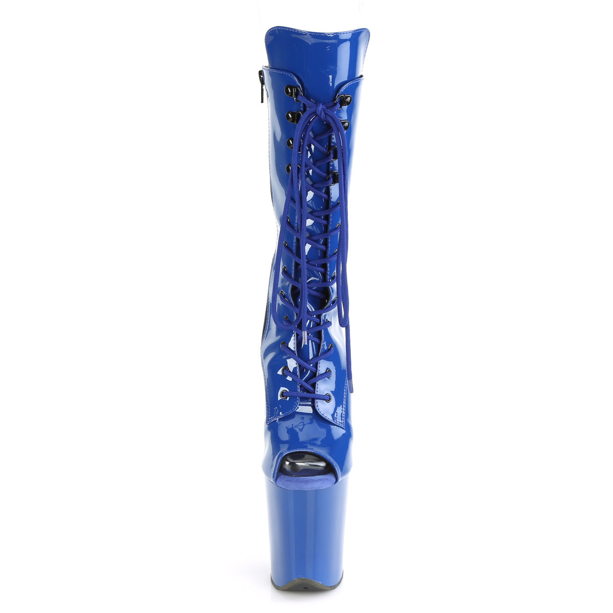 Pleaser Womens Ankle Boots FLAMINGO-1051 Royal Blue Pat/Royal Blue