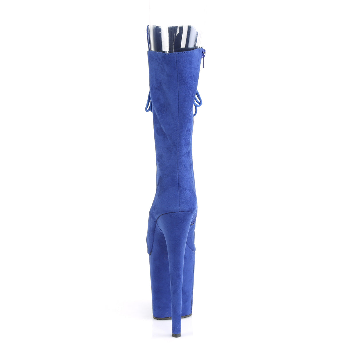Pleaser Womens Ankle Boots FLAMINGO-1051FS Royal Blue Faux Suede/Royal Blue Faux Suede