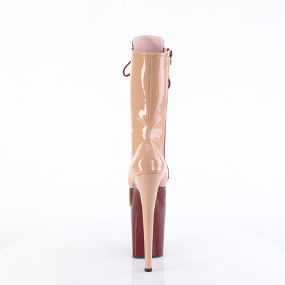 Pleaser   FLAMINGO-1054DC Blush-Burgundy Pat/Blush Burgundy