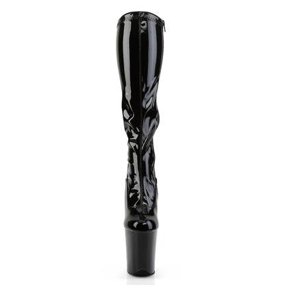 Pleaser Womens Boots FLAMINGO-2000 Blk Str Pat/Blk