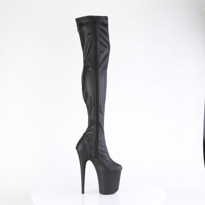 Pleaser   FLAMINGO-3000 Blk Faux Leather/Blk Matte