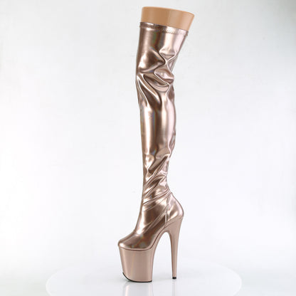 Pleaser   FLAMINGO-3000HWR Rose Gold Str. Holo/Rose Gold Holo