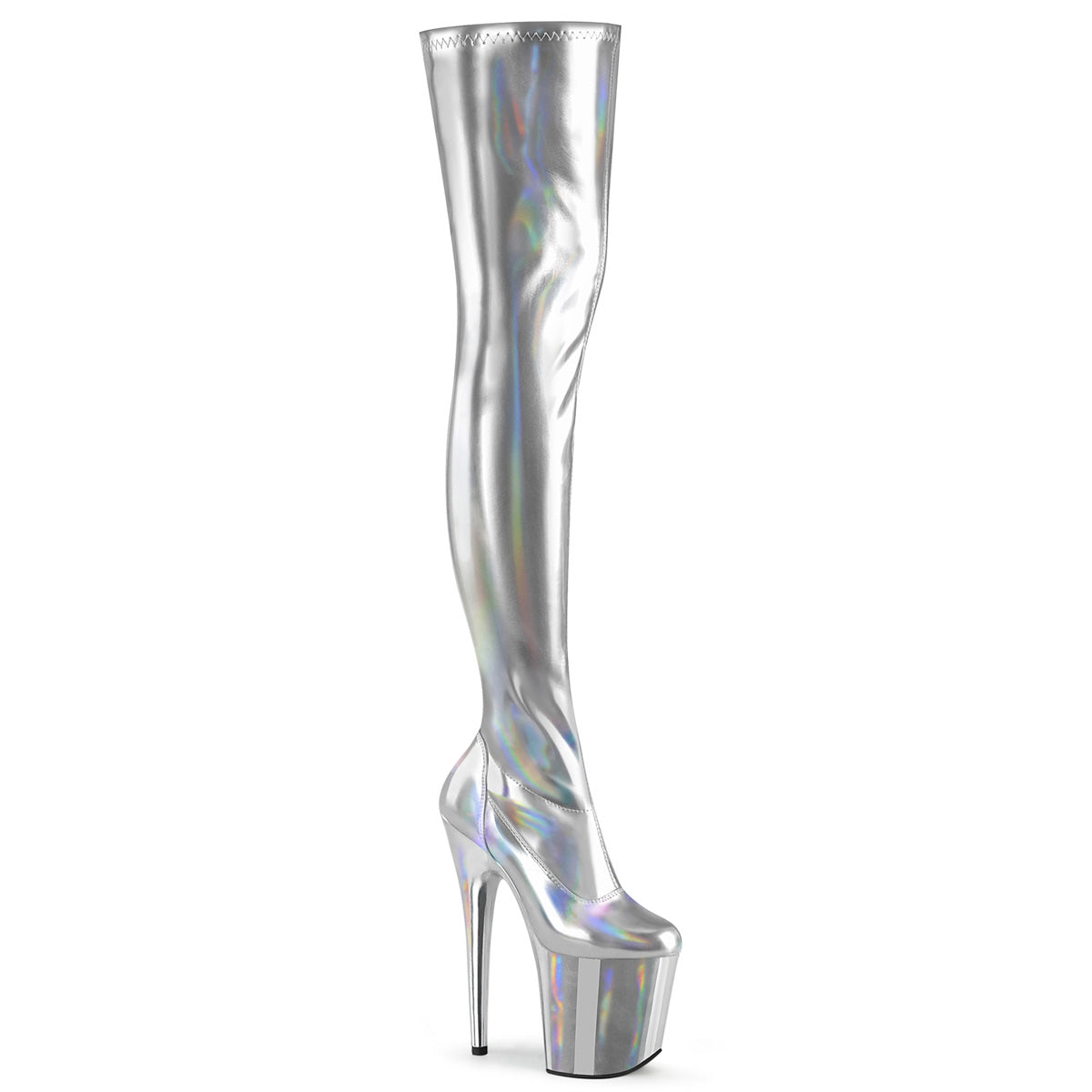 Pleaser   FLAMINGO-3000HWR Slv Str. Holo/Slv Holo