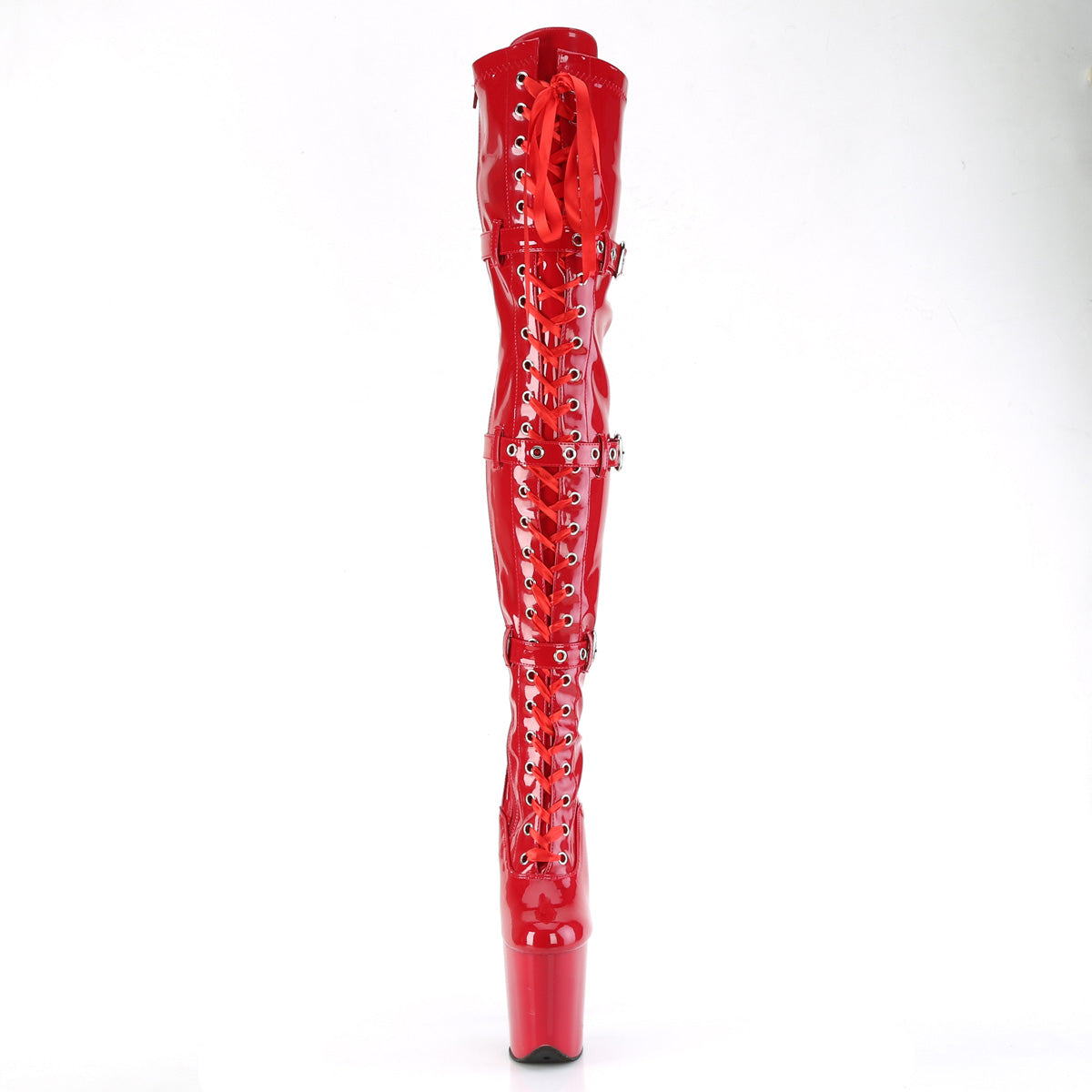 Pleaser   FLAMINGO-3028 Red Str. Pat/Red
