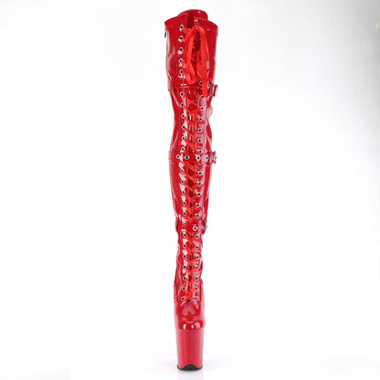 Pleaser   FLAMINGO-3028 Red Str. Pat/Red