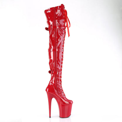 Pleaser   FLAMINGO-3028 Red Str. Pat/Red