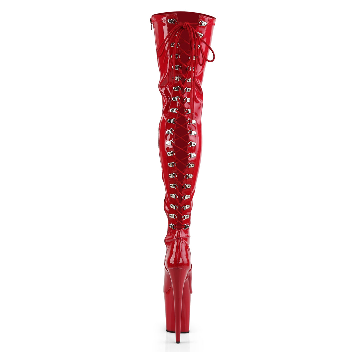 Pleaser Womens Boots FLAMINGO-3063 Red Str Pat/Red