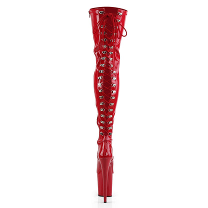 Pleaser Womens Boots FLAMINGO-3063 Red Str Pat/Red