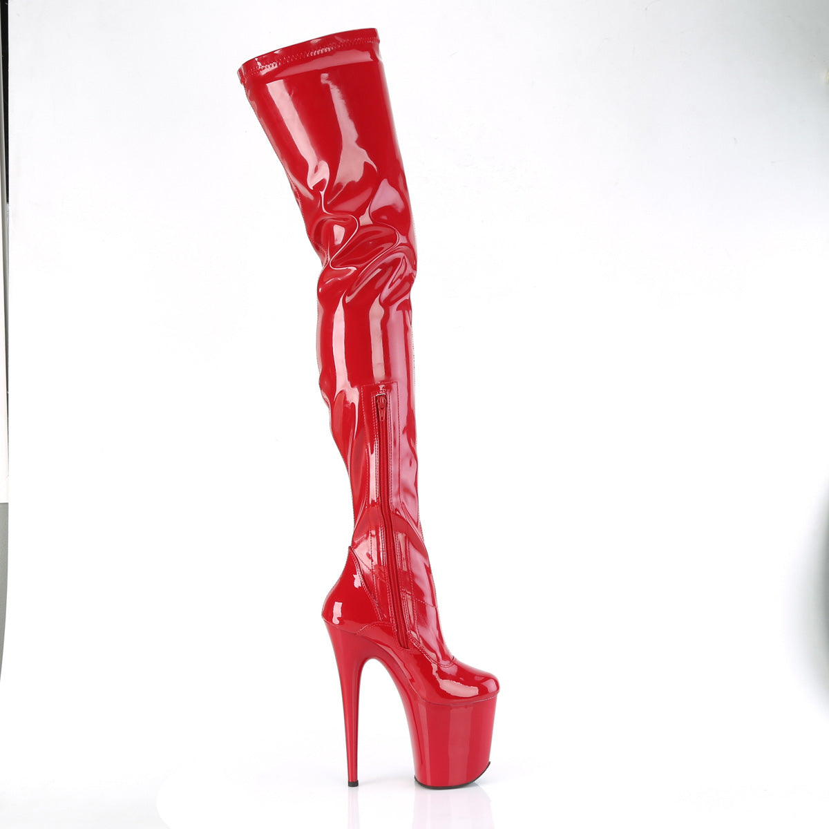 Pleaser   FLAMINGO-4000 Red Str. Pat/Red