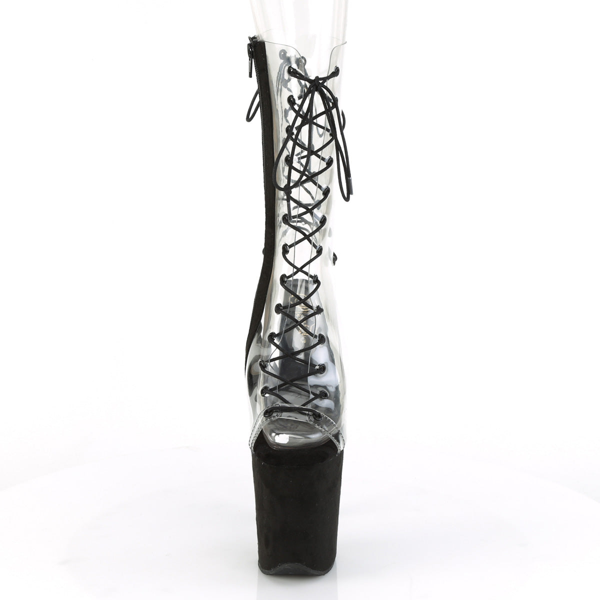 Pleaser Womens Ankle Boots FLAMINGO-800-60FS Clr/Blk Faux Suede
