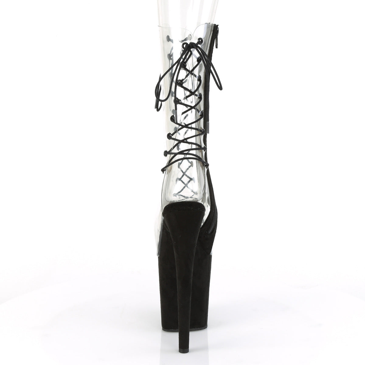 Pleaser Womens Ankle Boots FLAMINGO-800-60FS Clr/Blk Faux Suede