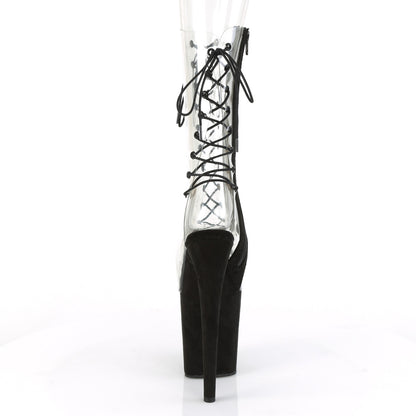 Pleaser Womens Ankle Boots FLAMINGO-800-60FS Clr/Blk Faux Suede