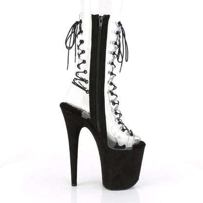 Pleaser Womens Ankle Boots FLAMINGO-800-60FS Clr/Blk Faux Suede