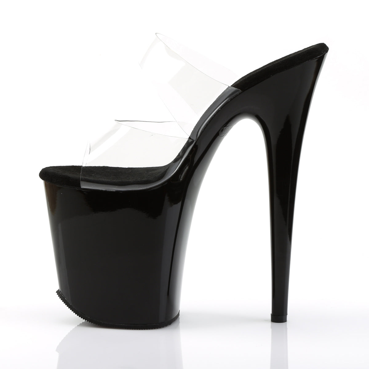 Pleaser Womens Sandals FLAMINGO-802 Clr/Blk