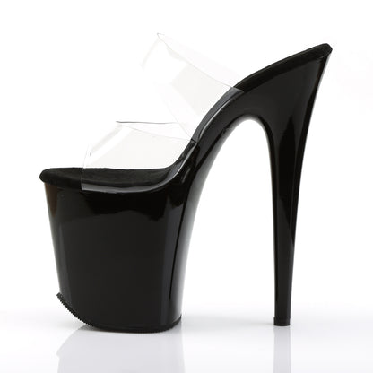 Pleaser Womens Sandals FLAMINGO-802 Clr/Blk