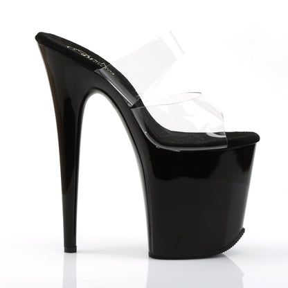 Pleaser Womens Sandals FLAMINGO-802 Clr/Blk