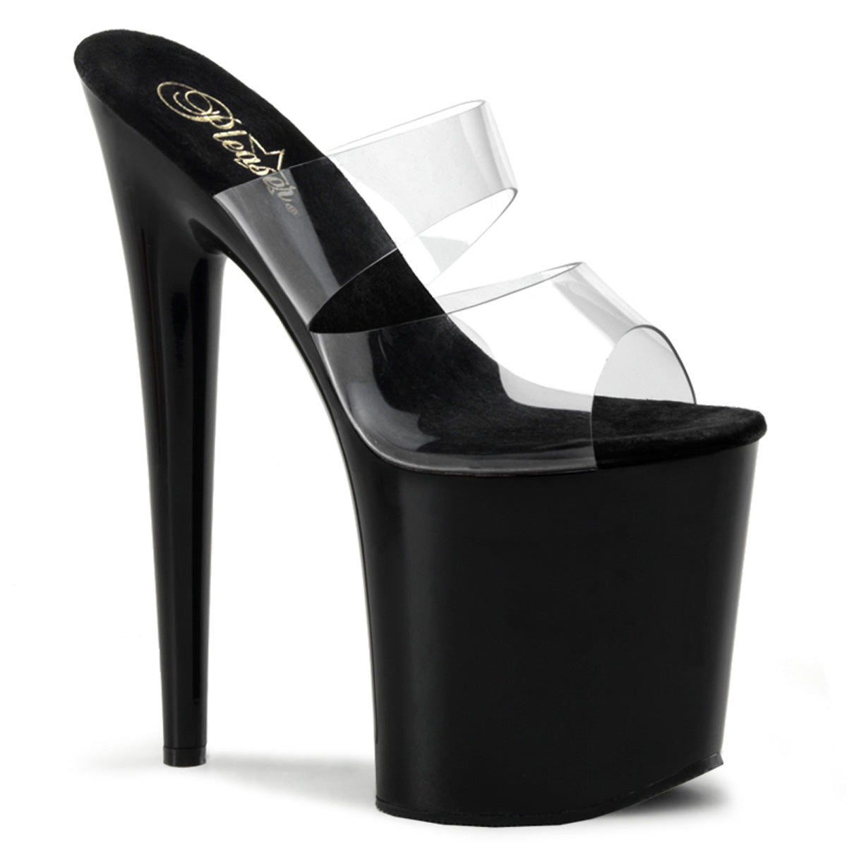 Pleaser Womens Sandals FLAMINGO-802 Clr/Blk