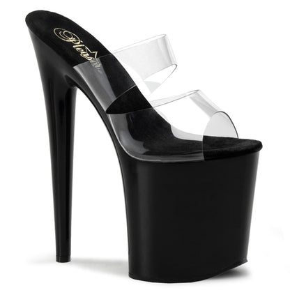 Pleaser Womens Sandals FLAMINGO-802 Clr/Blk