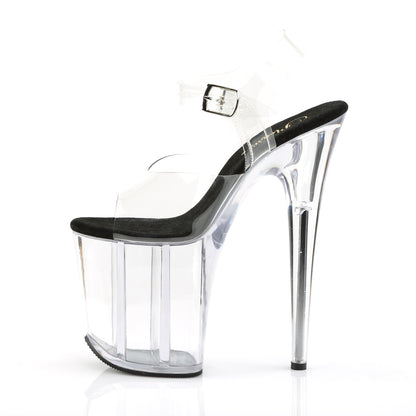 Pleaser Womens Sandals FLAMINGO-808 Clr-Blk/Clr