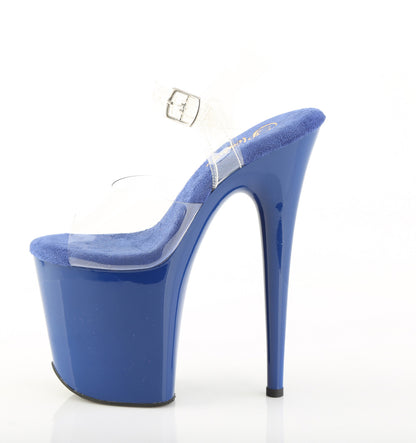 Pleaser Women's Platform Shoes FLAMINGO-808 Clr-Royal Blue/Royal Blue