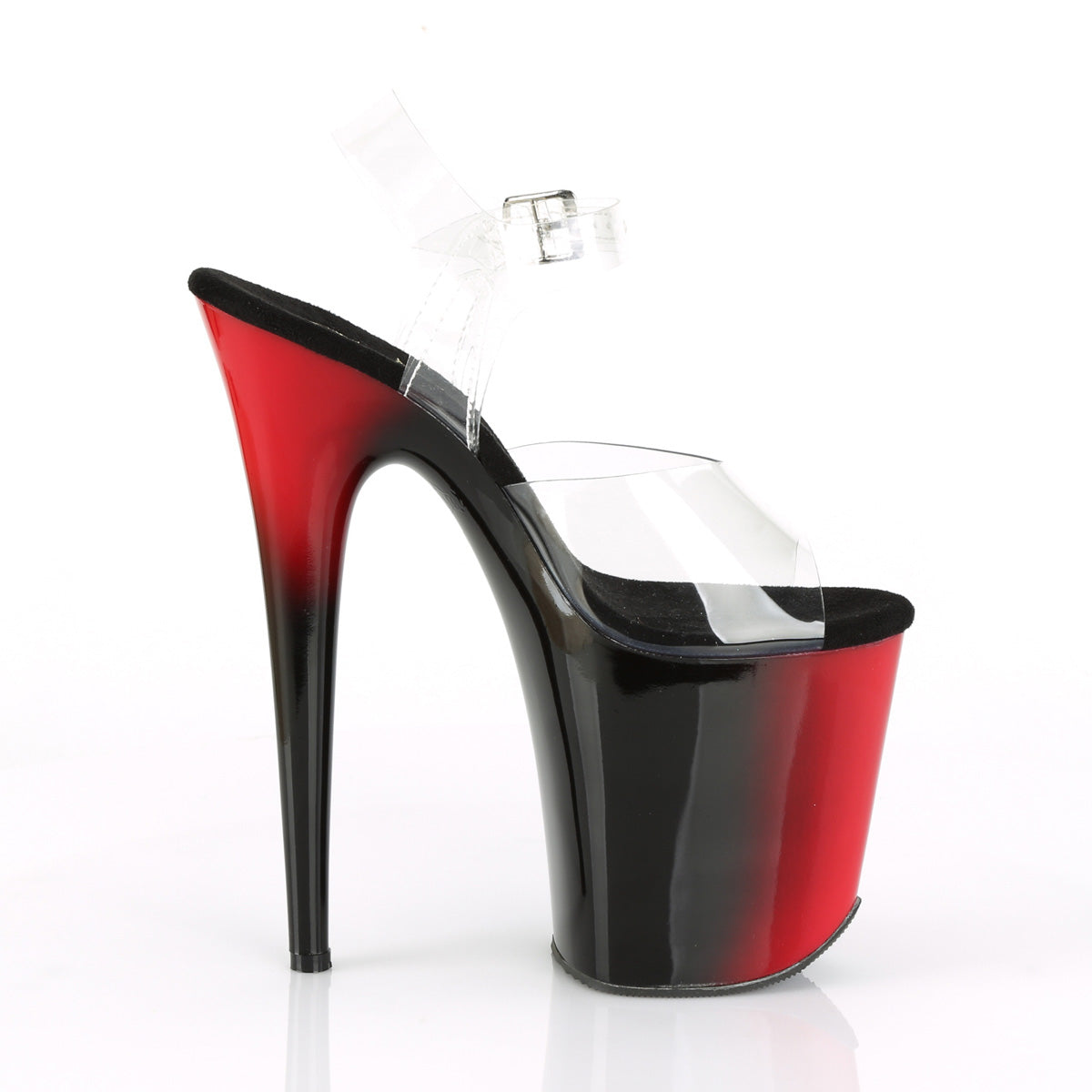 Pleaser Womens Sandals FLAMINGO-808BR Clr/Red-Blk