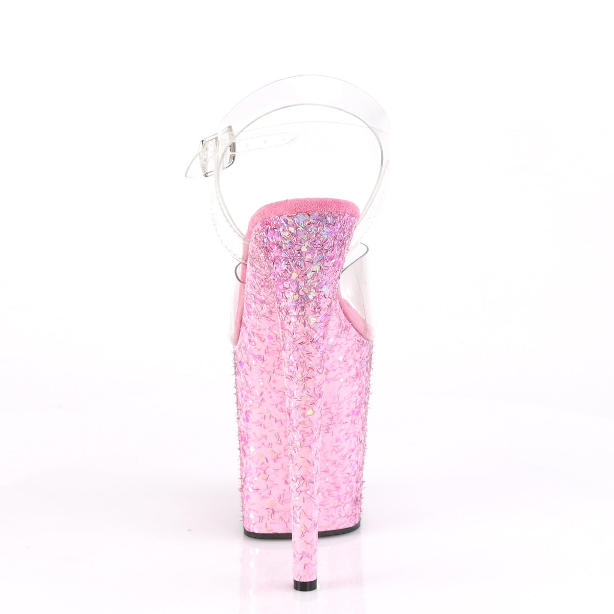 Pleaser Womens Sandals FLAMINGO-808CF Clr/Pink Confetti