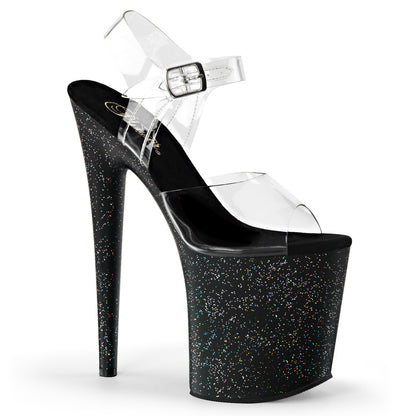 Pleaser Womens Sandals FLAMINGO-808MG Clr/Blk