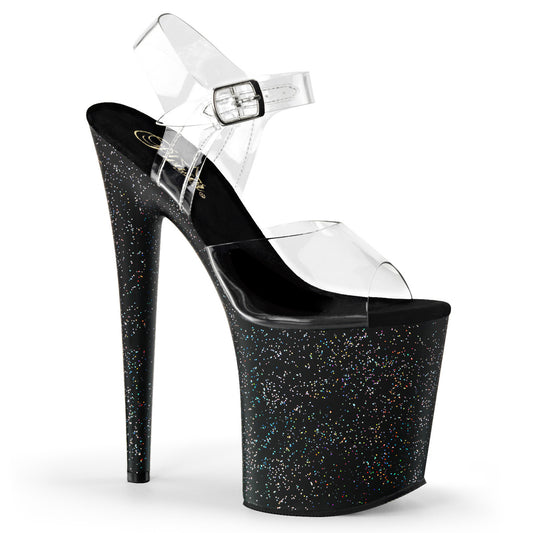 Pleaser Womens Sandals FLAMINGO-808MG Clr/Blk
