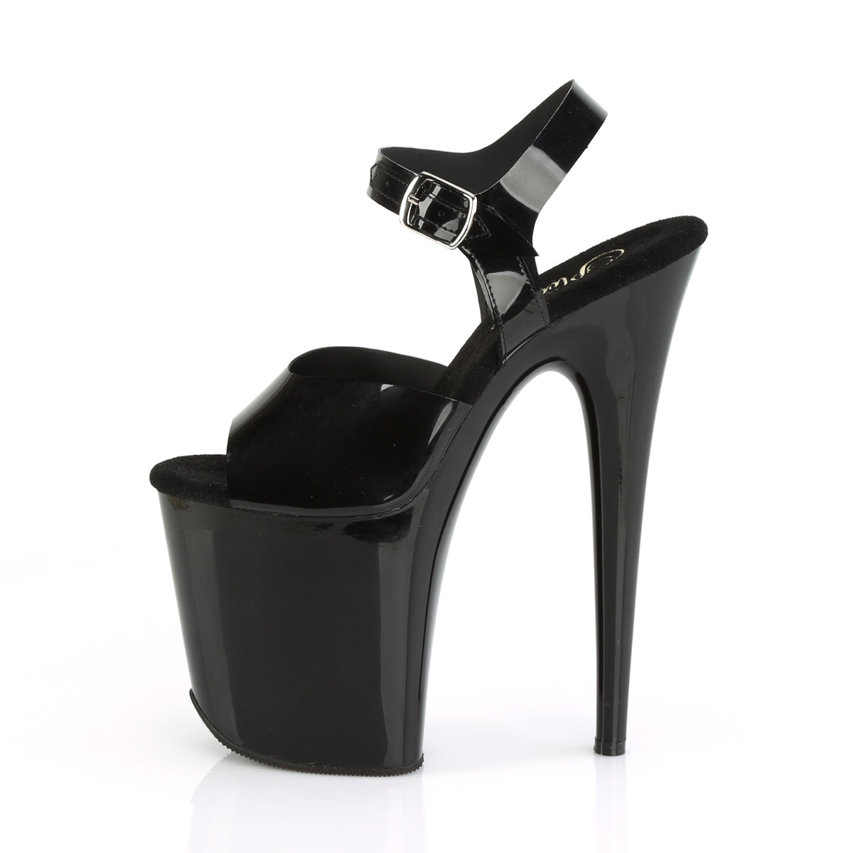 Pleaser Womens Sandals FLAMINGO-808N Blk (Jelly-Like) TPU/Blk