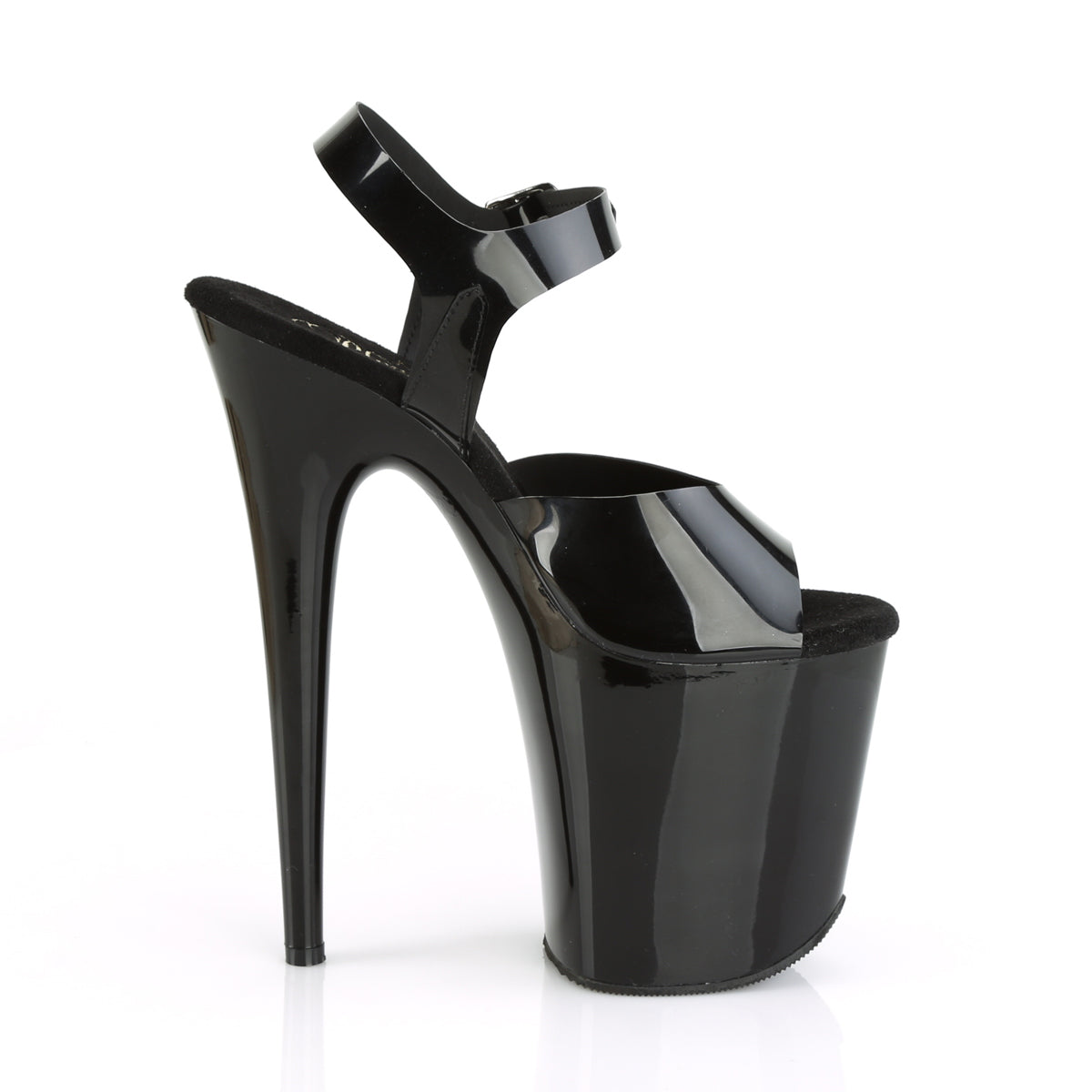 Pleaser Womens Sandals FLAMINGO-808N Blk (Jelly-Like) TPU/Blk