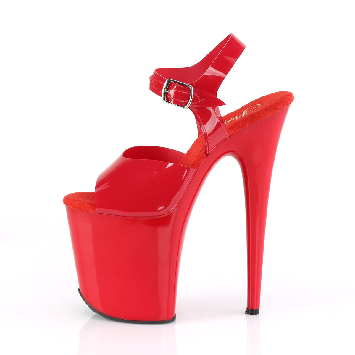 Pleaser Womens Sandals FLAMINGO-808N Red (Jelly-Like) TPU/Red