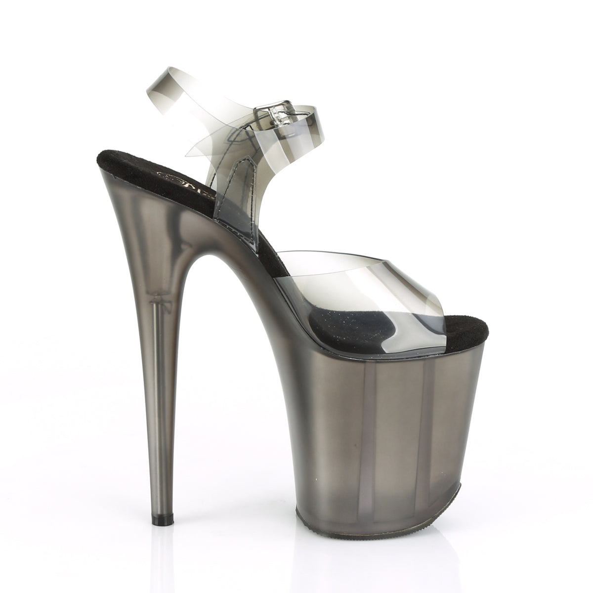 Pleaser Womens Sandals FLAMINGO-808N-T Blk Gradient TPU/Smoke Tinted