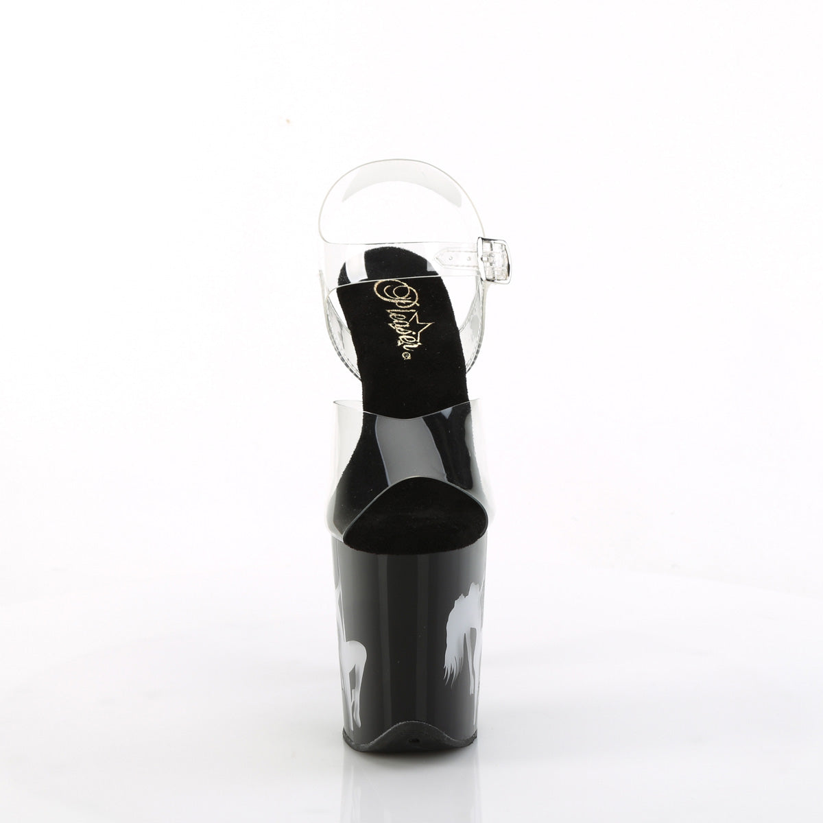 Pleaser  Sandals FLAMINGO-808NLSG Clr/Blk-Multi