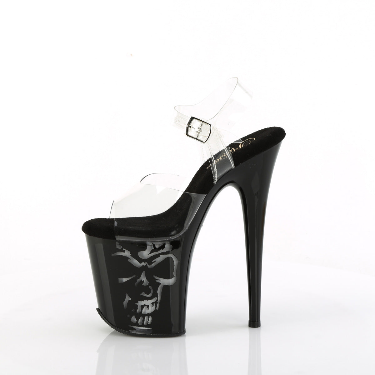 Pleaser  Sandals FLAMINGO-808NLSK Clr/Blk-Multi