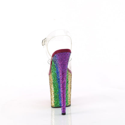 Pleaser   FLAMINGO-808RBG Clr/Rainbow Glitter
