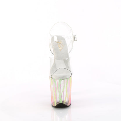 Pleaser   FLAMINGO-808RG-03 Clr/Rainbow Glitter