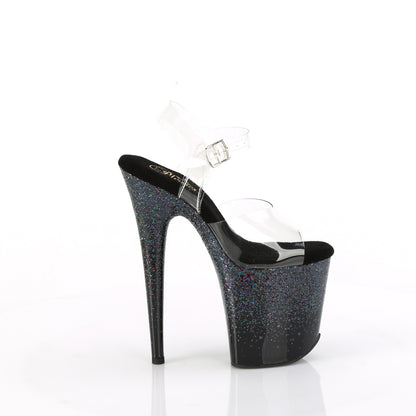 Pleaser   FLAMINGO-808SS Clr/Blk Multi Glitter
