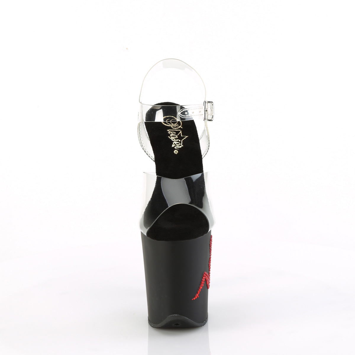 Pleaser   FLAMINGO-808TGRS Clr/Blk-Red
