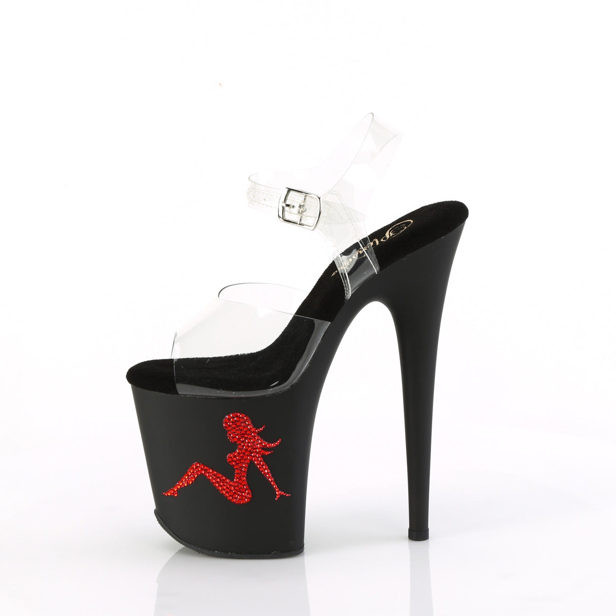 Pleaser   FLAMINGO-808TGRS Clr/Blk-Red