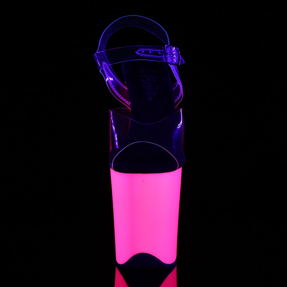 Pleaser Womens Sandals FLAMINGO-808UV Clr/Neon Pink
