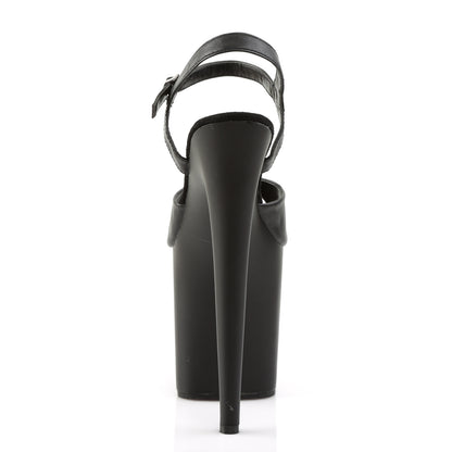 Pleaser Women's Platform Shoes FLAMINGO-809 Blk Faux Leather/Blk Matte