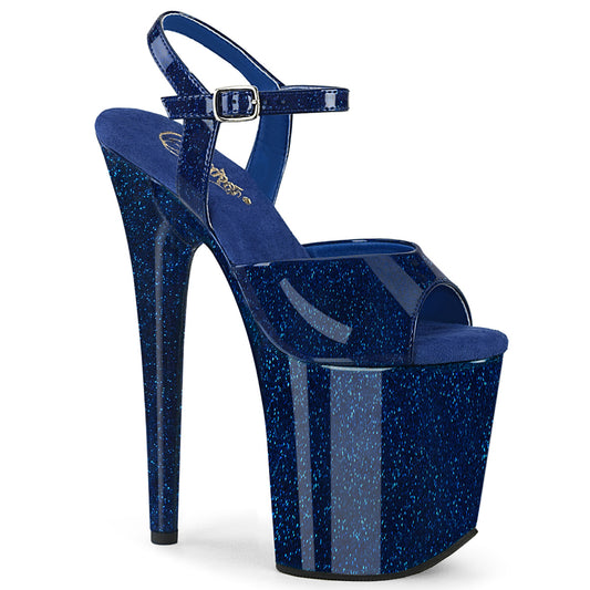 Pleaser   FLAMINGO-809GP Navy Blue Glitter Pat/M