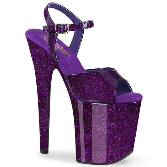 Pleaser   FLAMINGO-809GP Purple Glitter Pat/M