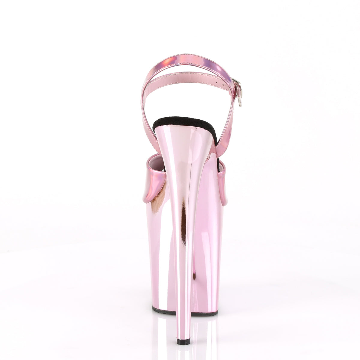 Pleaser Womens Sandals FLAMINGO-809HG B. Pink Hologram/B. Pink Chrome