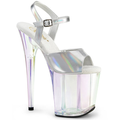 Pleaser Women's Platform Shoes FLAMINGO-809HT Slv Holo Pat/Holo Tinted
