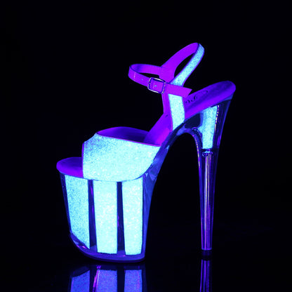 Pleaser Womens Sandals FLAMINGO-810UVG Neon Opal Glitter/Neon Opal Glitter