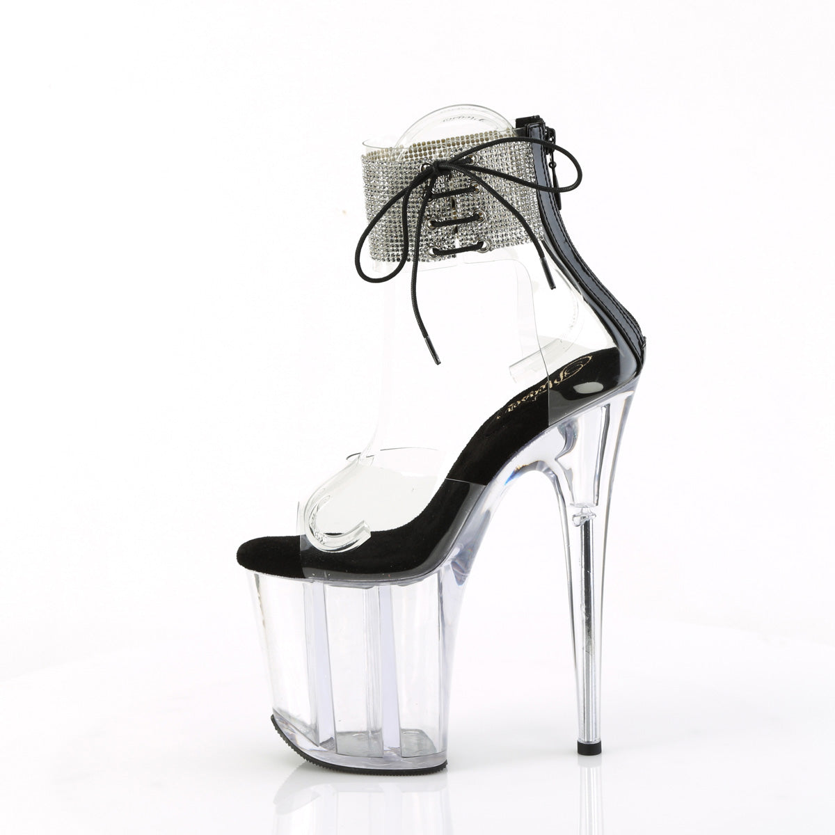 Pleaser   FLAMINGO-824RS Clr-Blk/Clr