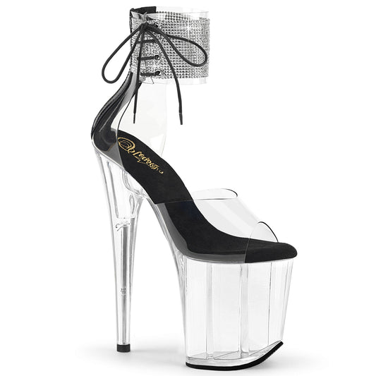 Pleaser   FLAMINGO-824RS Clr-Blk/Clr