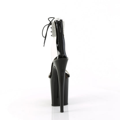 Pleaser   FLAMINGO-827RS Clr-Blk/Blk
