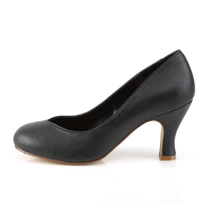 Pin Up Couture Womens Pumps FLAPPER-40 Blk Faux Leather